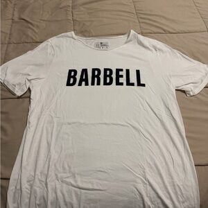 Barbell White Men's Short Sleeve Tee